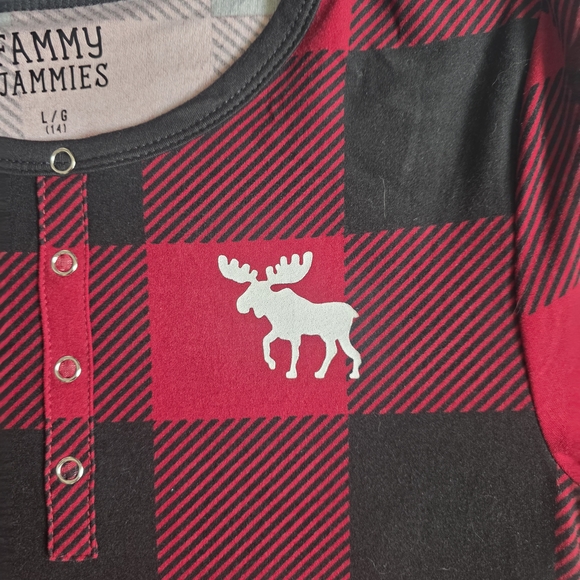 Cozy Red and Black Plaid Kids Nightgown - Picture 4 of 5